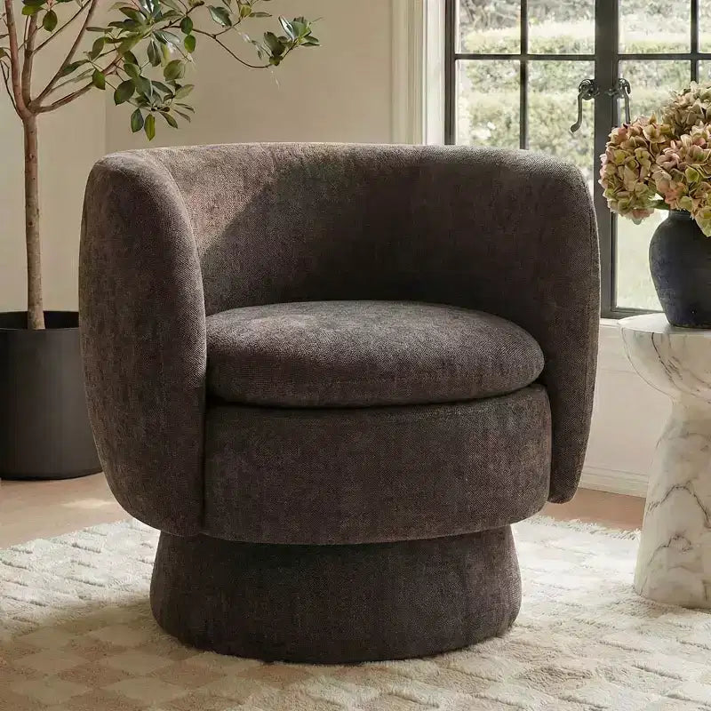 2er-Set moderne drehbare Fassonsessel mit Stoffbezug, um 360 Grad drehbare Akzentsessel für Wohnzimmer und Schlafzimmer-Panipeachy