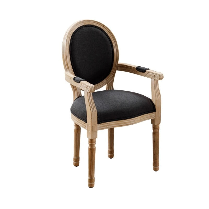 Gepolsterte Esszimmer-Armlehnstühle aus Stoff, 2er-Set