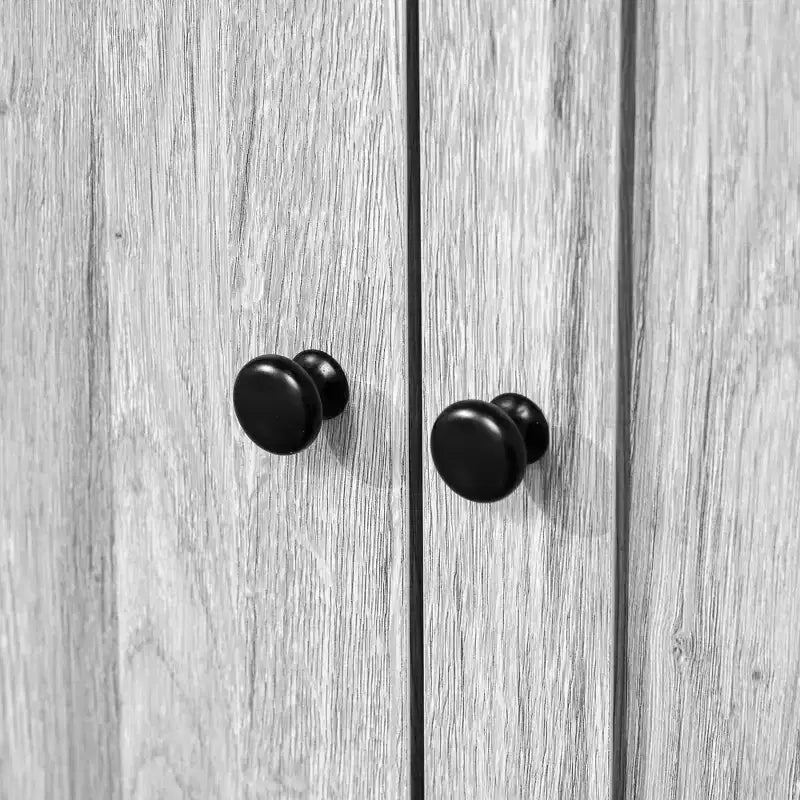 HOMCOM 63.5 Küchenbuffet mit Aufsatzschrank, Vorratsschrank mit 4 Einlegeböden, Schubladen, Glastüren mit Rahmen und offener Ablagefläche für die Mikrowelle