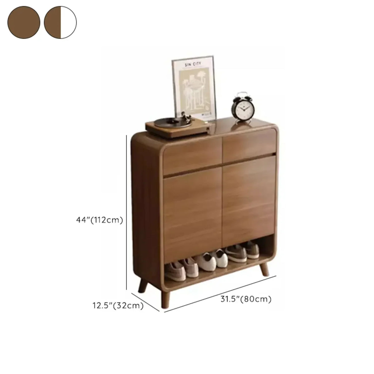 Mobile portascarpe medio in legno per corridoio, stile moderno