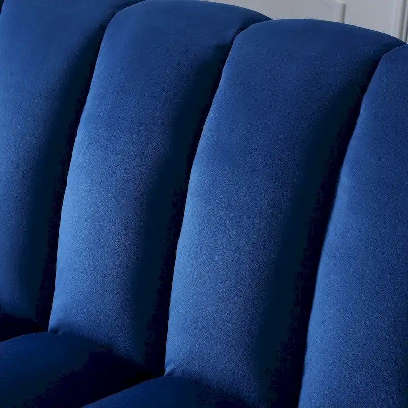 Fabric Upholstered Channel Back Living Room Convertible Sofabed