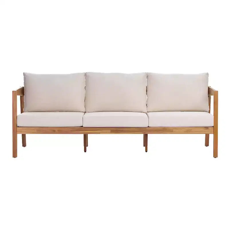 ModernLuxe Gartenmöbel-Set aus Akazienholz mit 4/5 Teilen, Outdoor-Sitzgruppe mit Couchtisch für Veranda/Garten/Balkon