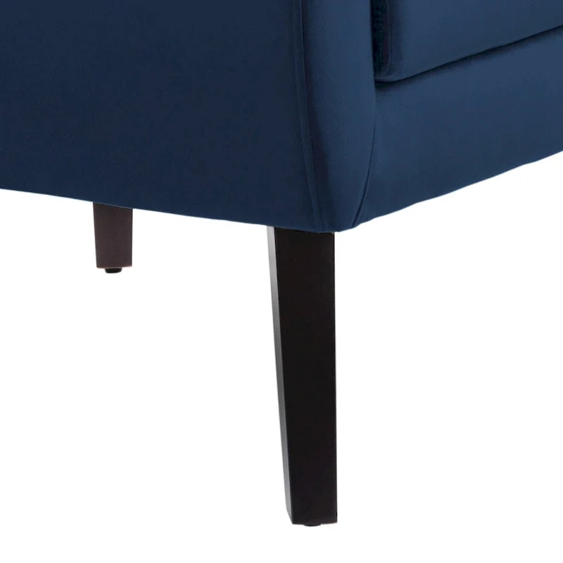 Ensemble de 2 fauteuils d’appoint rembourrés en velours pour le salon