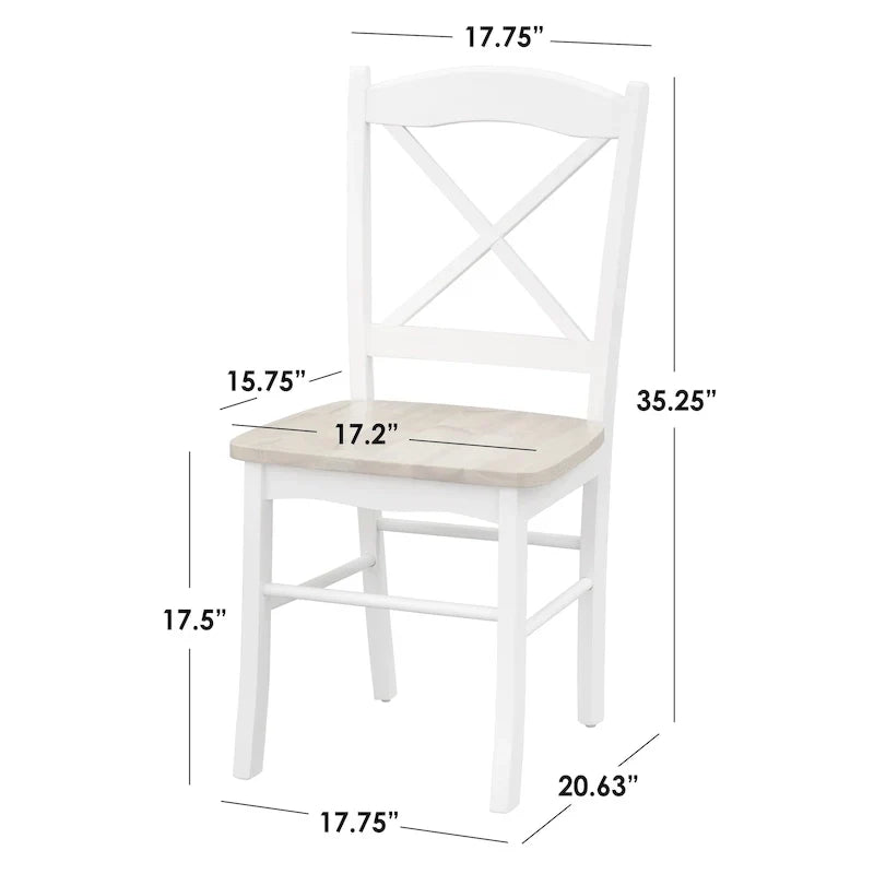 Simple Living Essgruppe im Landhausstil mit Klapptisch, 3-teilig