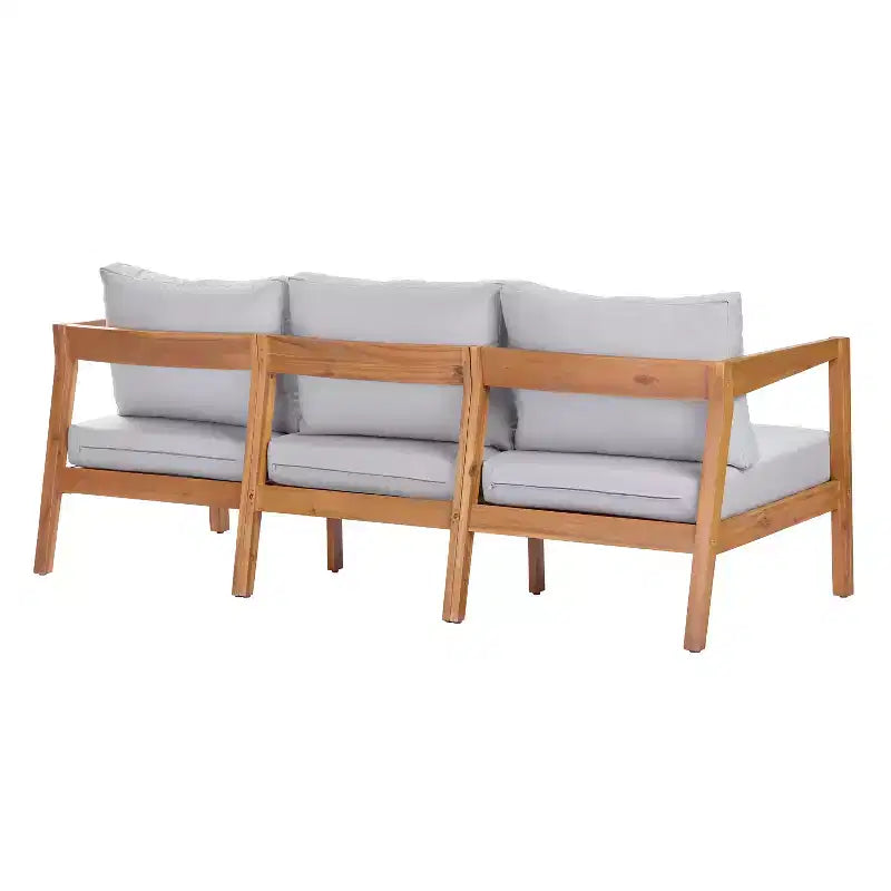 ModernLuxe Gartenmöbel-Set aus Akazienholz mit 4/5 Teilen, Outdoor-Sitzgruppe mit Couchtisch für Veranda/Garten/Balkon