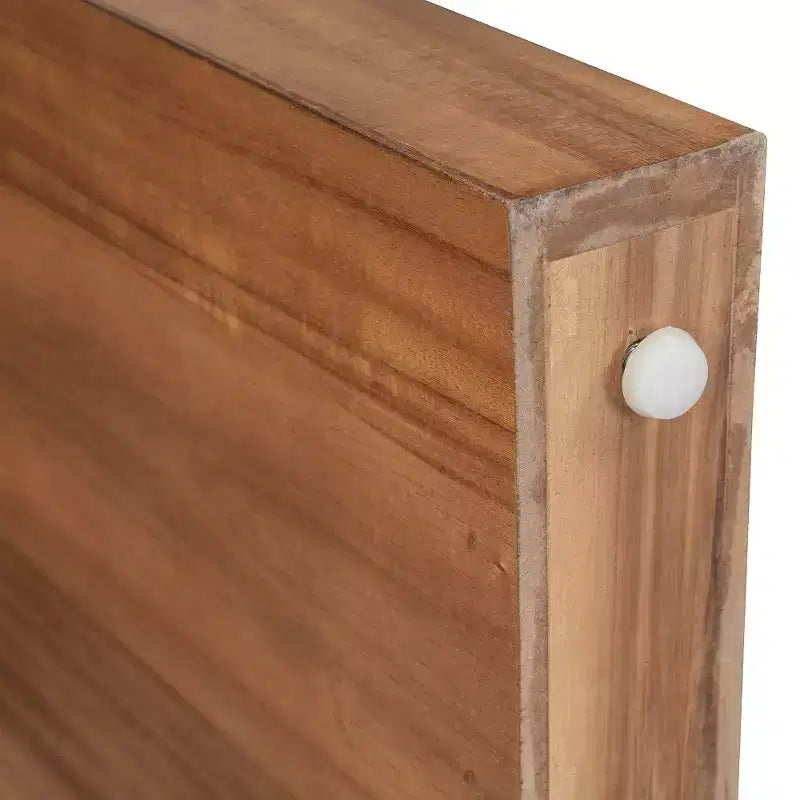 Tavolo consolle rustico Whisen, tavolo da ingresso e tavolino laterale con frontale del cassetto scanalato