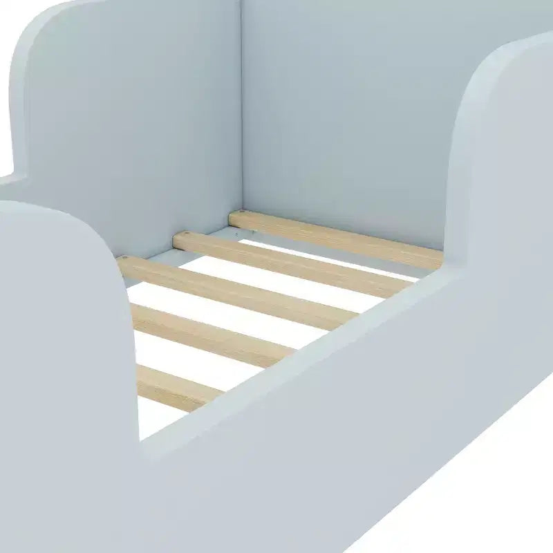 Okak-Bärenbett für Kinder von 3-6 Jahren, Kinderbettgestell mit Sicherheitsgitter, niedliches Kinderbett in Tierform