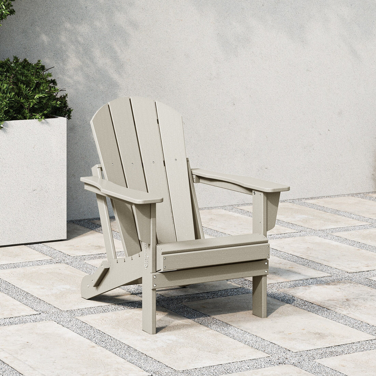 Polytrends Laguna Adirondack-Klappstuhl für die Terrasse, lichtecht und wetterbeständig
