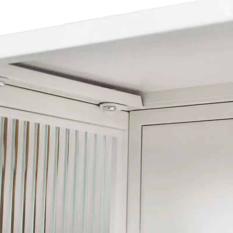 Okak moderner Hängeschrank mit 2 Türen, 3 Ebenen und Glastüren für Eingangsbereich/Esszimmer/Wohnzimmer/Küche