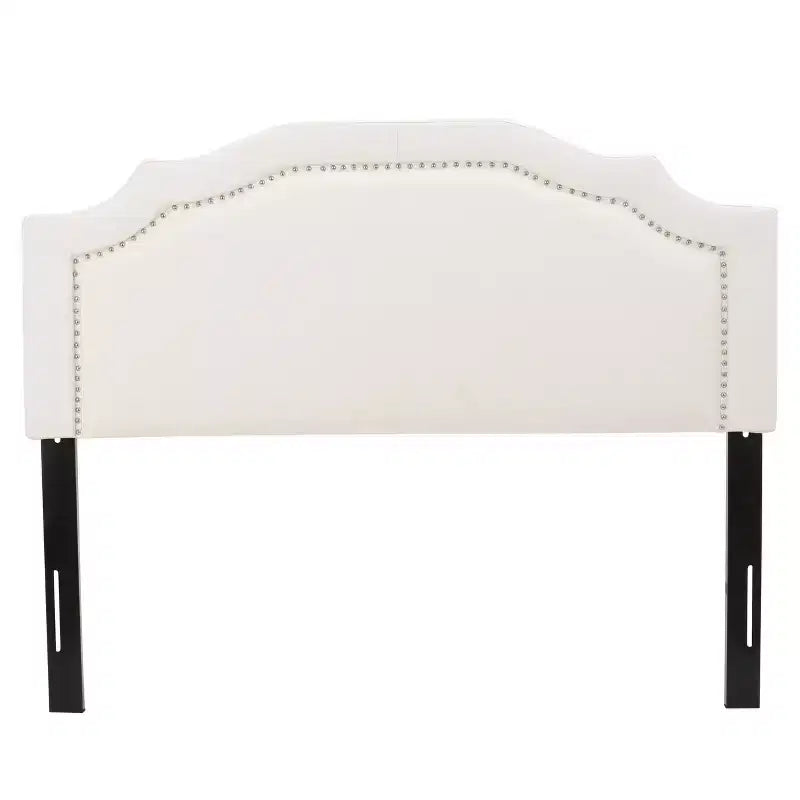 Tête de lit contemporaine rembourrée de tissu biseauté, format double/grand lit