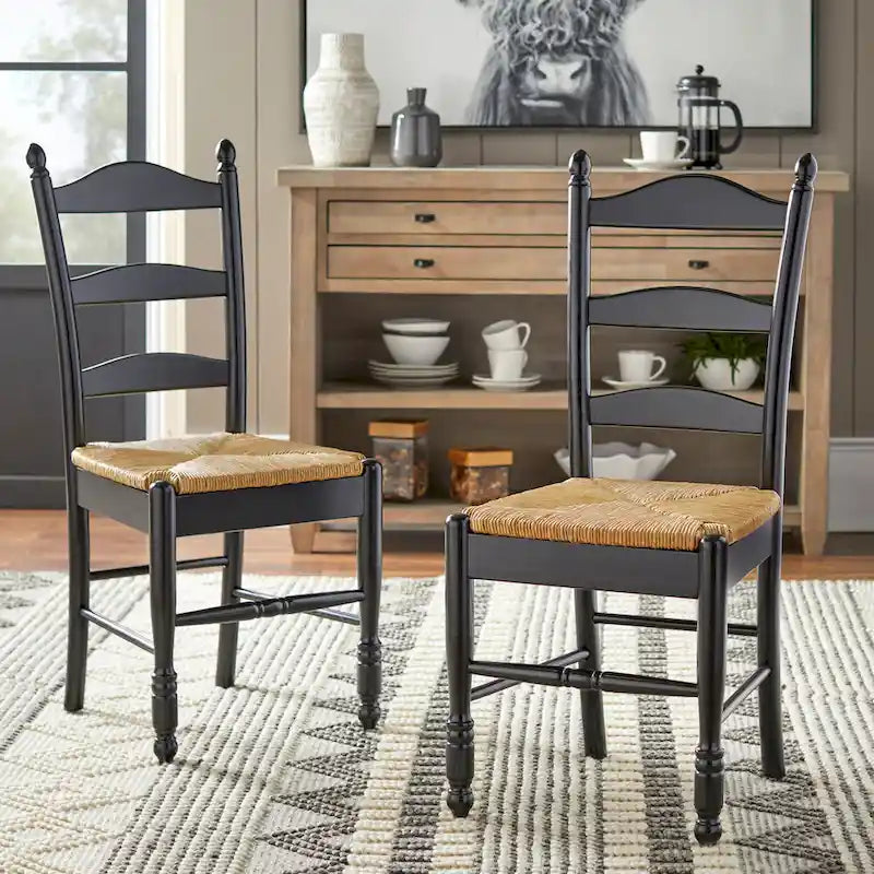 Sedia da pranzo Jessie con schienale a scala Simple Living (set da 2)