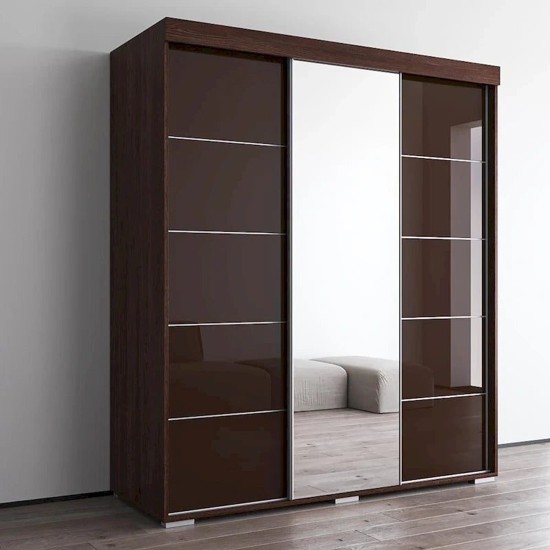 Armoire moderne Aria à 3 portes avec miroir