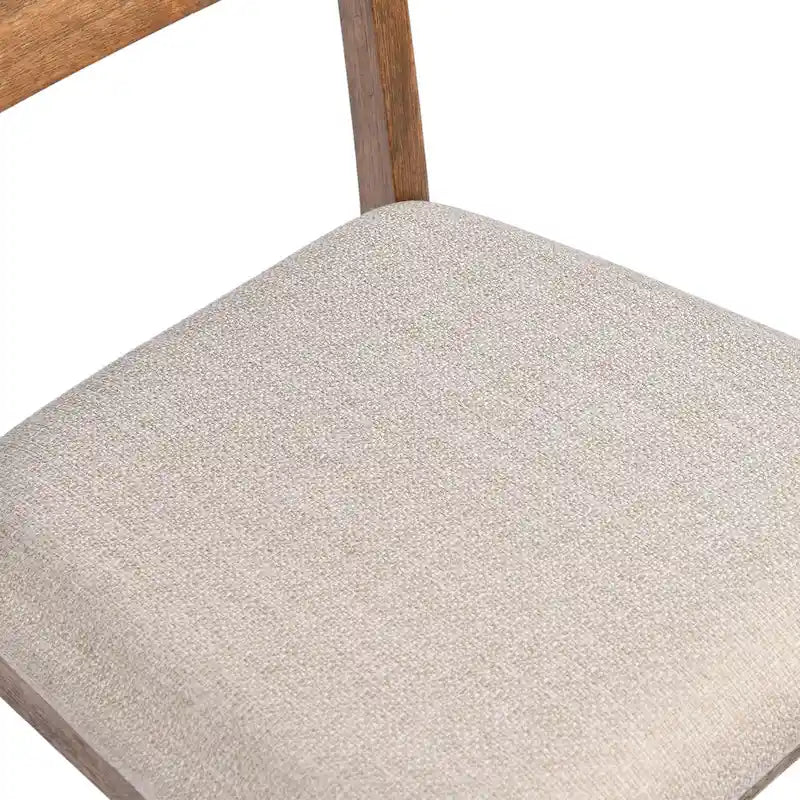 5-teiliges Esszimmer-Set aus Massivholz, 47L (1 Tisch + 4 Stühle mit Sprossenlehne)