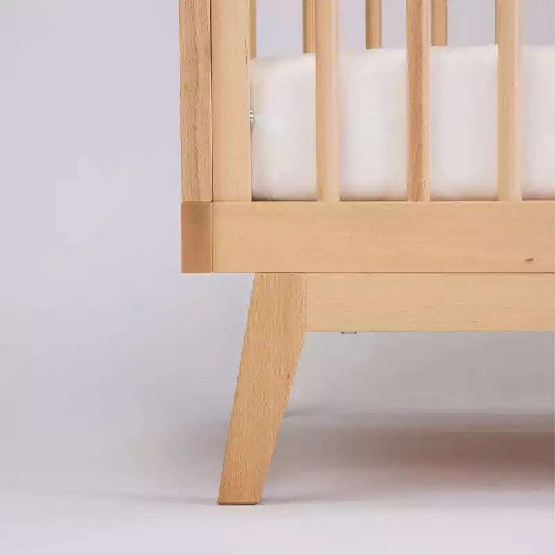 Lit bébé convertible 3-en-1, hêtre européen massif, certifié GREENGUARD Gold, fabriqué en Italie