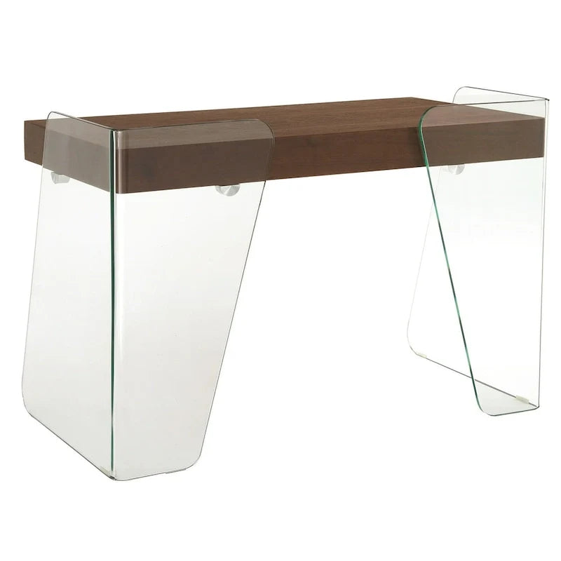 Bureau de bureau ARCHIE avec verre transparent.
