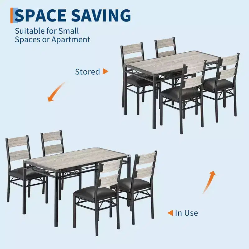 Ensemble de table à manger pour 4 personnes, avec 4 chaises rembourrées, ensemble de 5 pièces en bois pour la cuisine ou la salle à manger avec protège-coins, pour cuisine, appartement et petit espace