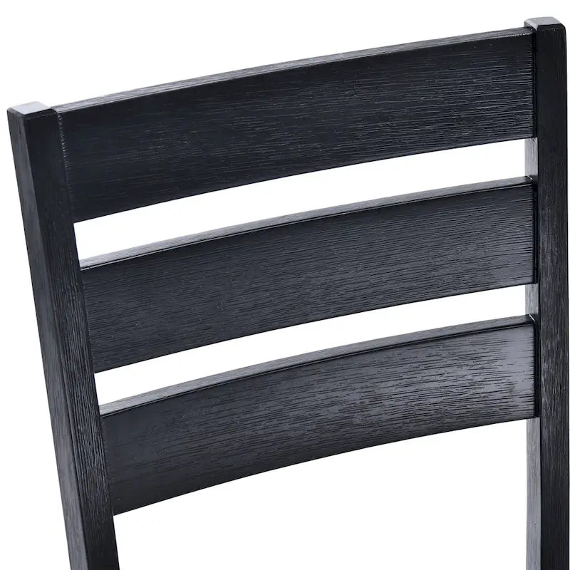 Set van 4 houten eetkamerstoelen met spijlenrugleuning