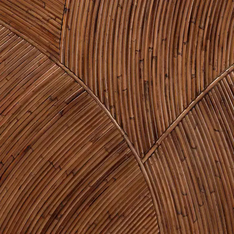Testiera indipendente Seana in rattan bali & pari, matrimoniale, marrone scuro: senza montaggio, struttura in MDF, pulire le macchie