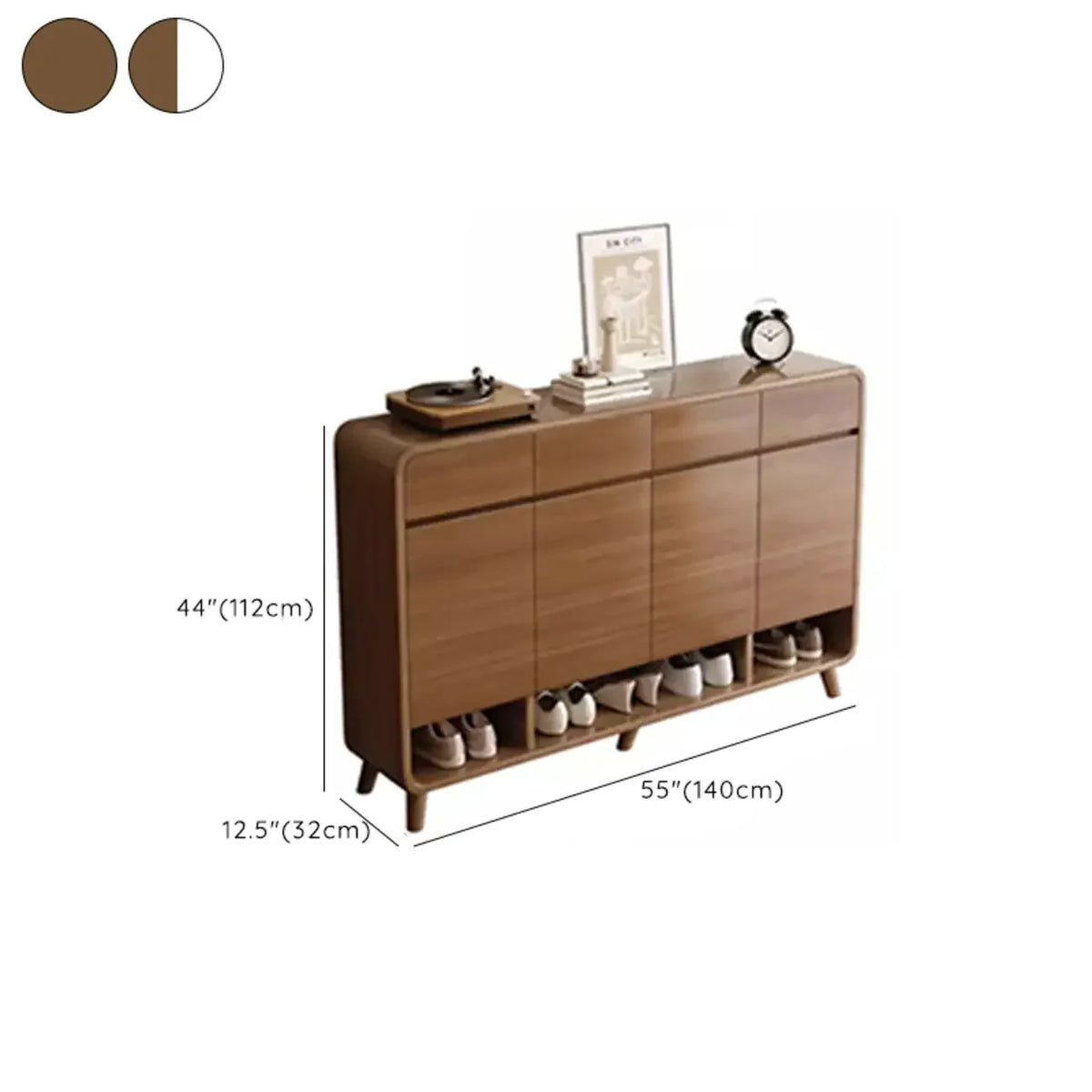 Mobile portascarpe medio in legno per corridoio, stile moderno