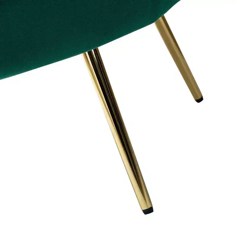 Fauteuil tonneau confortable avec pieds en métal doré, fauteuil d’appoint pour le salon