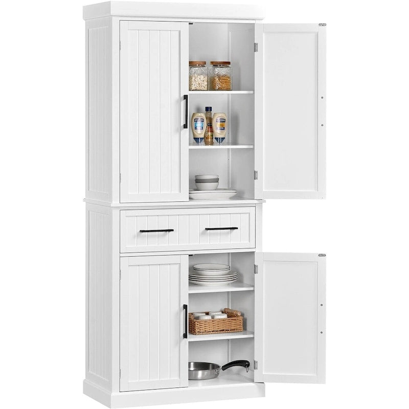 Dispensa da cucina in legno Yaheetech con ante e ripiani