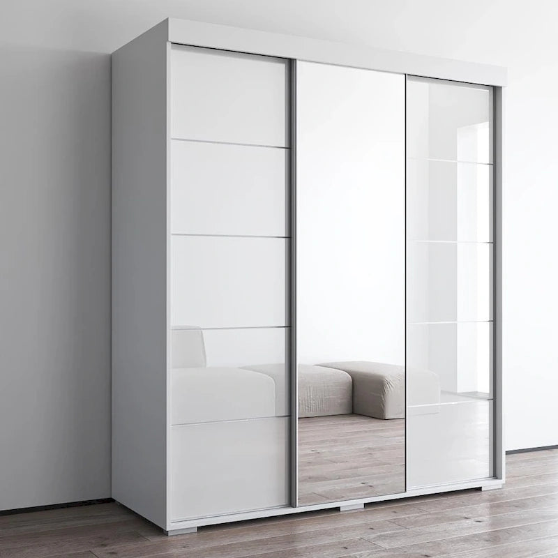 Armoire moderne Aria à 3 portes avec miroir