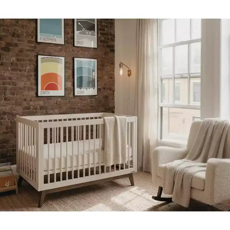Lit bébé convertible 3-en-1, hêtre européen massif, certifié GREENGUARD Gold, fabriqué en Italie