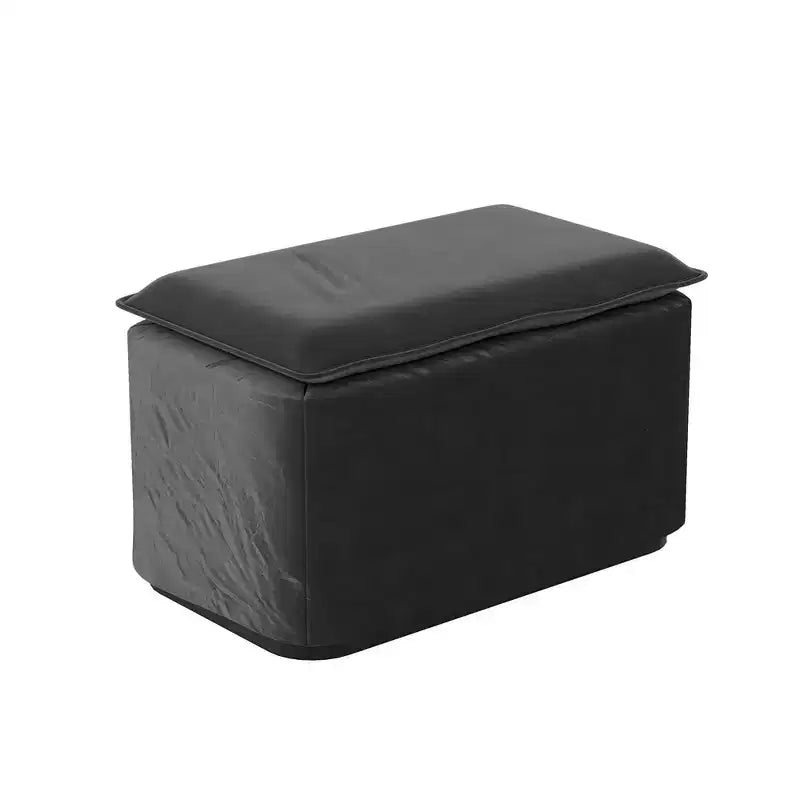 Canapé-lit convertible 3-en-1 Whisen en velours, format king size, avec pouf mobile, design capitonné