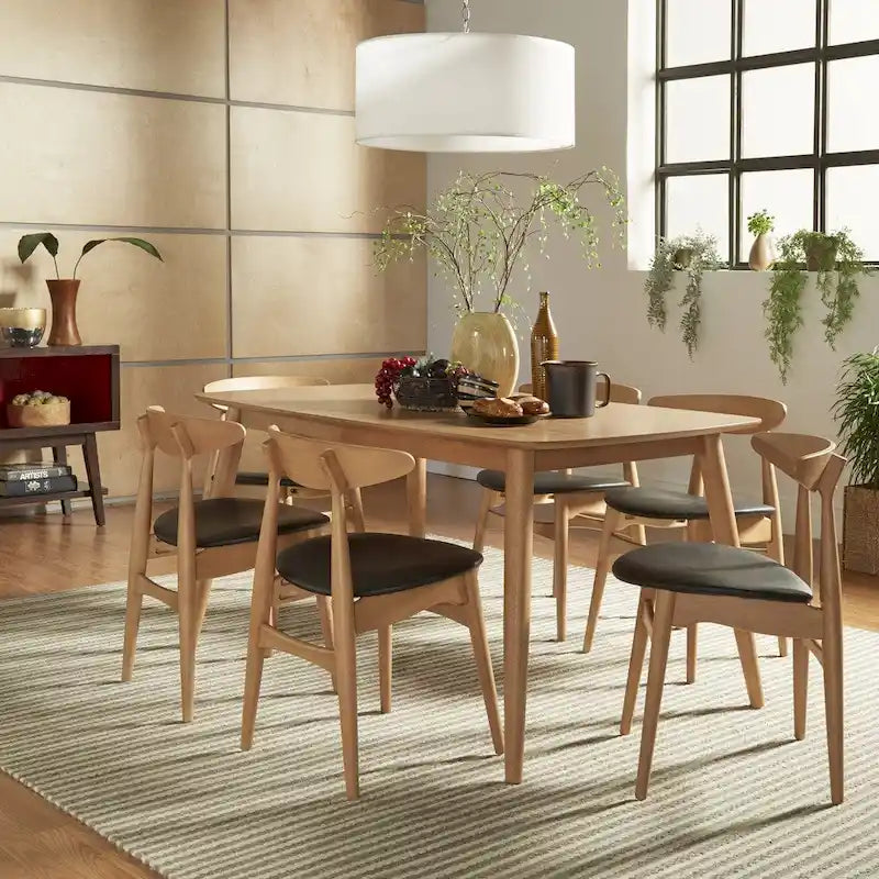 Set da pranzo in rovere norvegese danese con gambe affusolate, di iNSPIRE Q Modern