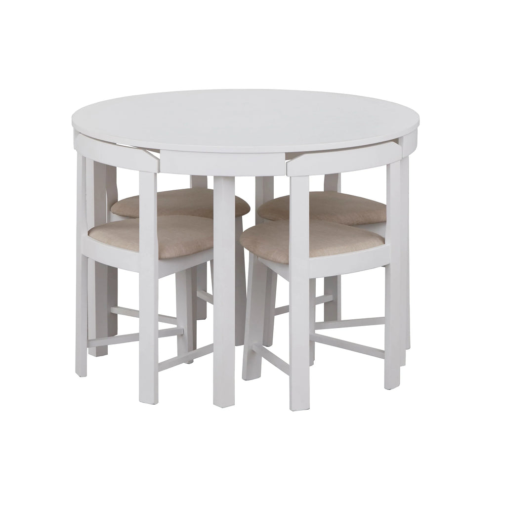 Set da pranzo rotondo compatto Harrisburg Tobey da 5 pezzi