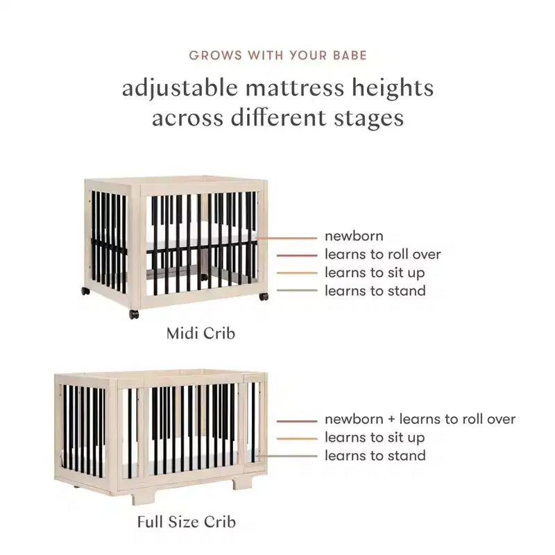 Lit bébé convertible Babyletto Yuzu 8-en-1 avec kits de conversion pour toutes les étapes