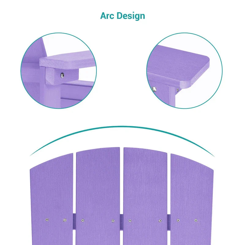 Set di 4 sedie Adirondack da esterno in legno resistente agli agenti atmosferici Bonosuki