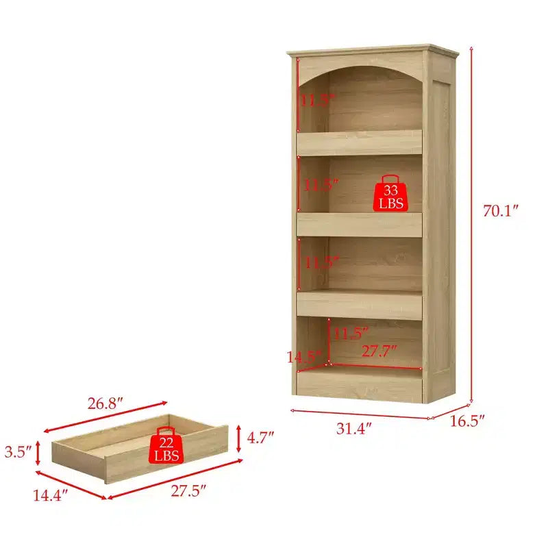 Mobile contenitore da bagno in legno con ripiani e cassetto organizer per articoli da toilette