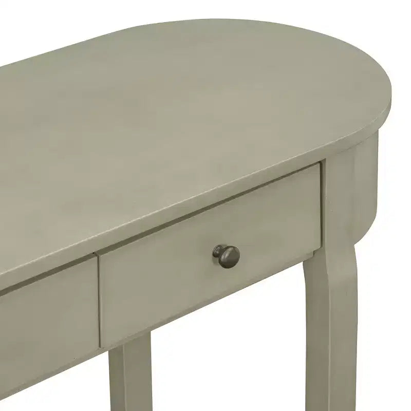 Tavolo consolle rustico Whisen, tavolo da ingresso e tavolino laterale con frontale del cassetto scanalato