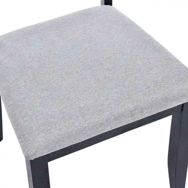 Set van 4 houten eetkamerstoelen met spijlenrugleuning