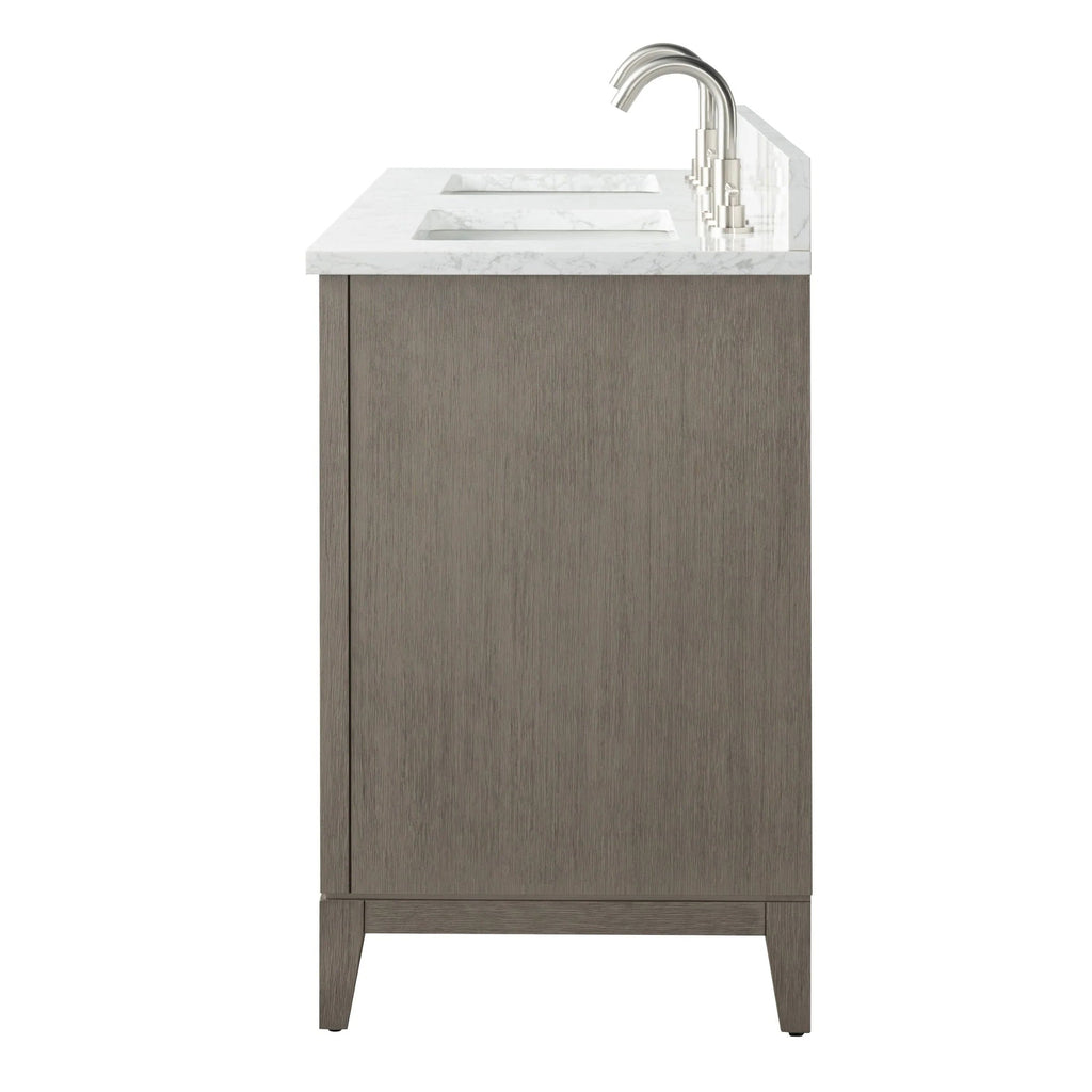 Meuble-lavabo de salle de bain Vanity Art avec lavabo en céramique et comptoir en marbre reconstitué
