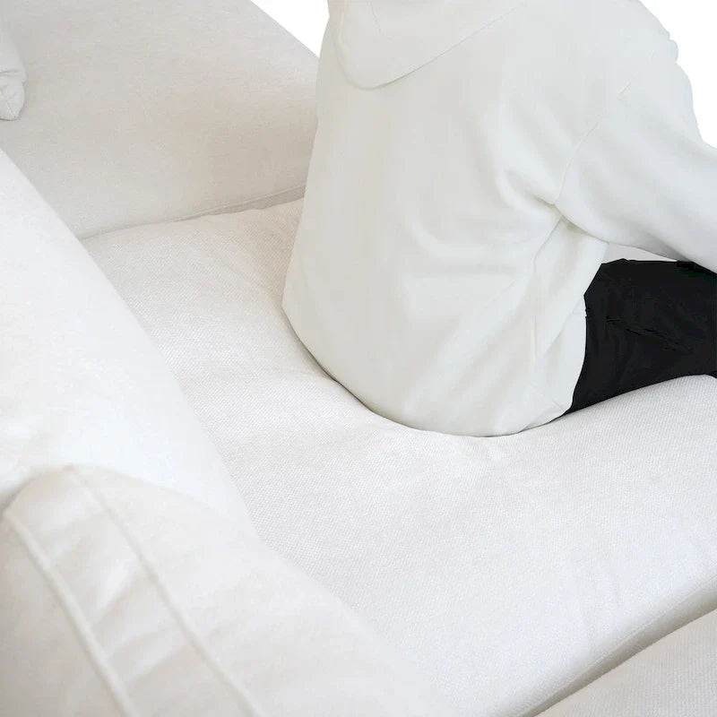 Großes Ecksofa aus Leinen für das Wohnzimmer