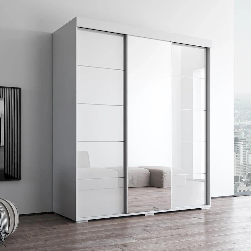 Armoire moderne Aria à 3 portes avec miroir
