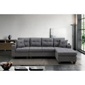 Canapé modulaire pour salon avec méridienne en forme de L et porte-gobelet
