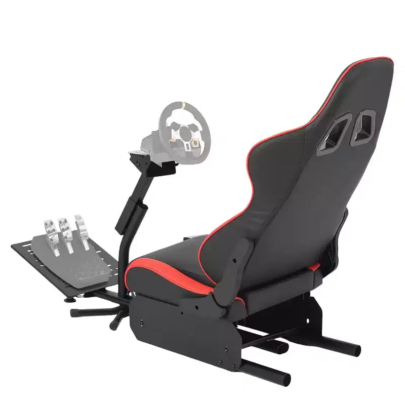Zusammenklappbares Rennsimulator-Cockpit, verstellbarer Lenkradständer für G29/G920/G923, kompatibel mit Thrustmaster, Fanatec, Hori und Mad Catz, Pedalwinkel verstellbar