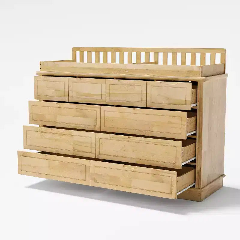 Fasciatoio e cassettiera Homsee in legno massello di pino: piano rimovibile, cassetti, elemento essenziale tutto in uno per la cameretta dei genitori
