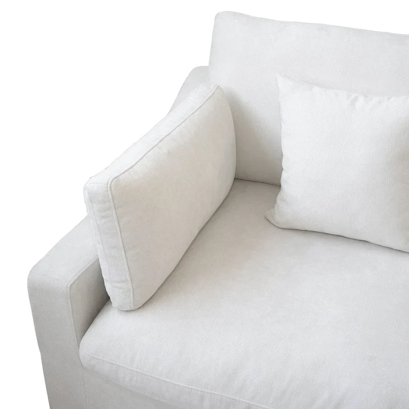 Großes Ecksofa aus Leinen für das Wohnzimmer