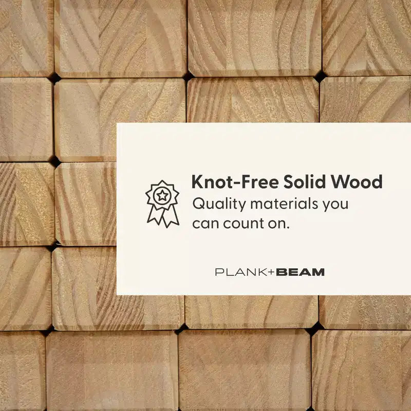 Plank+Beam landelijke bedframe in tweepersoonsformaat met hoofdbord, platformbed van massief hout