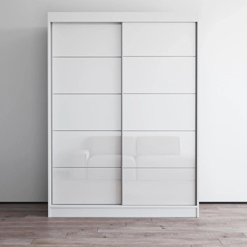 Moderner Hochglanz-Kleiderschrank Aria mit 2 Türen