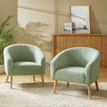 Set di 2 poltrone moderne Sheila da 30 W in bouclé con gambe in legno massello di HULALA HOME