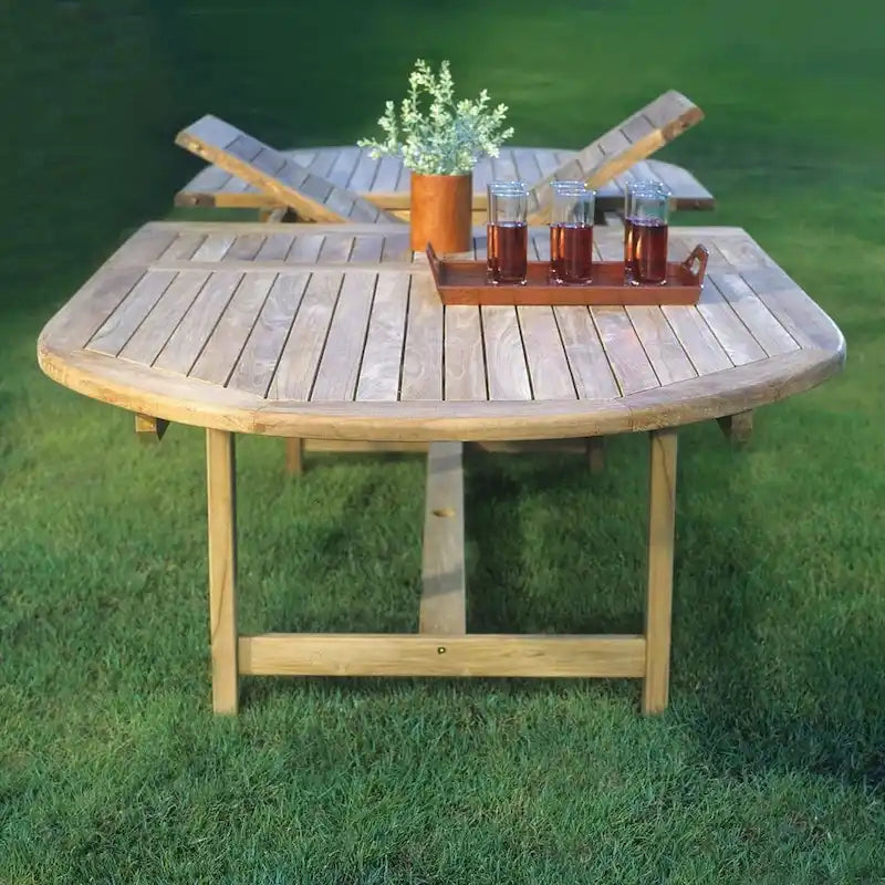 Ensemble de salle à manger extensible de patio Amazonia Teak Sessa, 13 pièces - 13 pièces