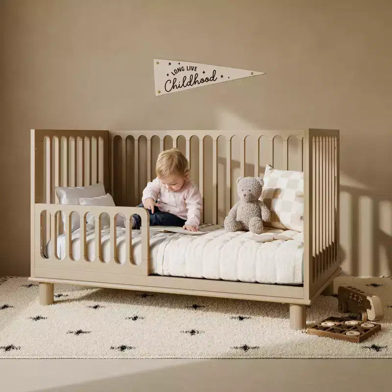 Lettino trasformabile 3 in 1 Storkcraft Sicily Deluxe con sponda di protezione per bambini