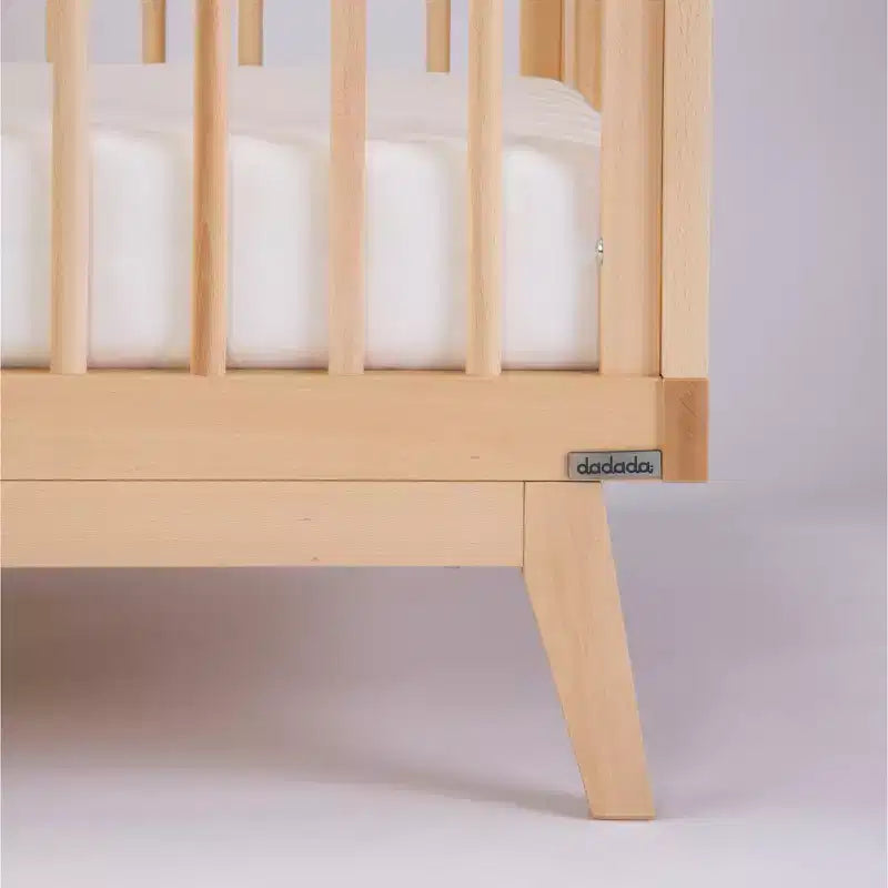 Lit bébé convertible 3-en-1, hêtre européen massif, certifié GREENGUARD Gold, fabriqué en Italie