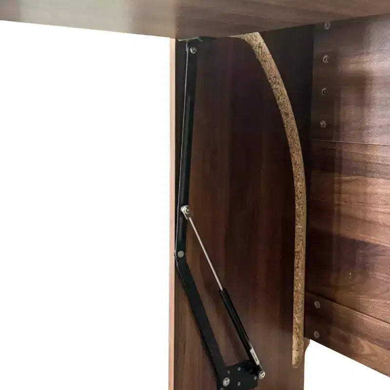 Tavolo da studio pieghevole in legno moderno GDFStudio Sinclair 36 con spazio contenitivo