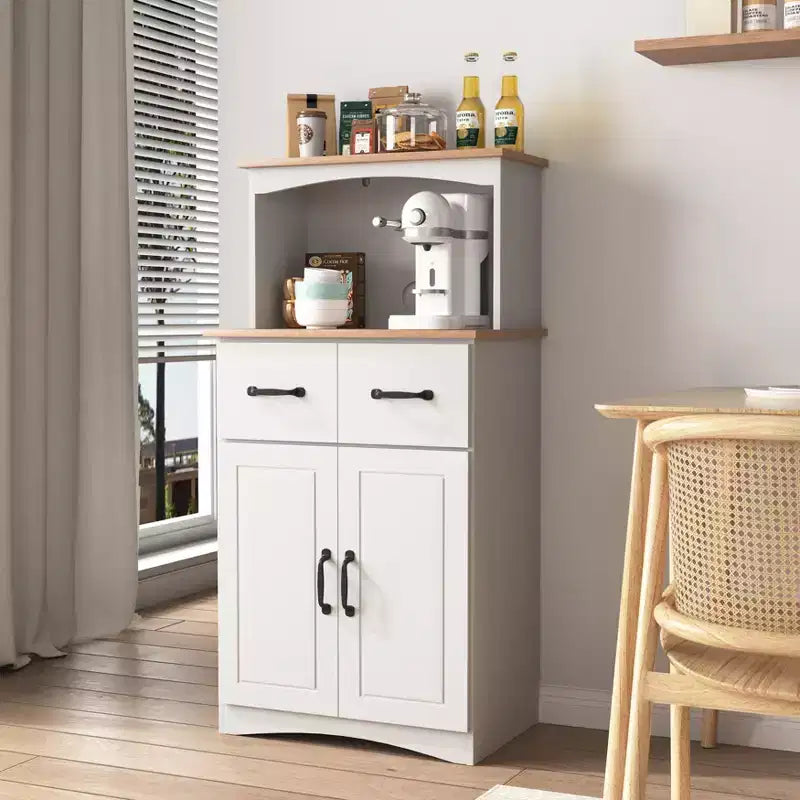 Credenza dispensa da cucina in legno sumyeg con cassetto e ripiano per microonde